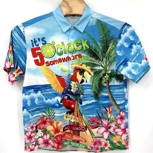 Hardaddy Men's It's 5 O'clock Somewhere‎ Hawaiian M Aloha Beach Margaritaville
